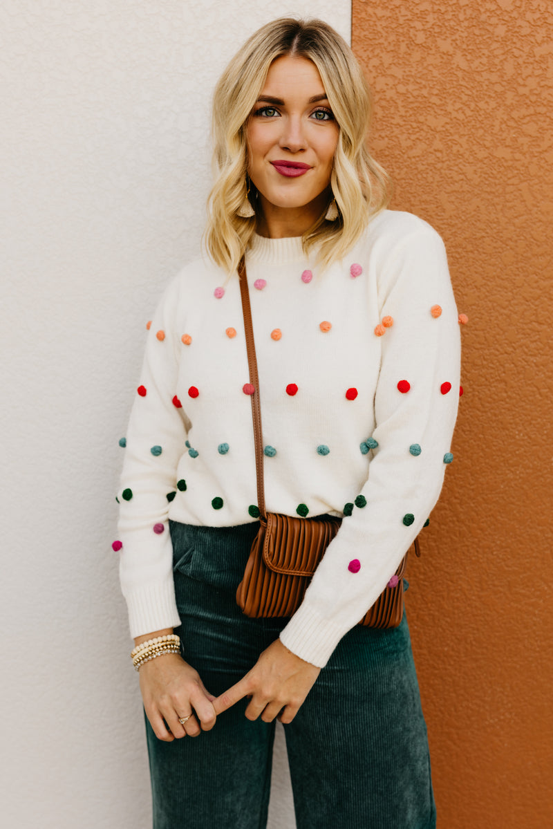 The Analia Gumdrop Pom Sweater