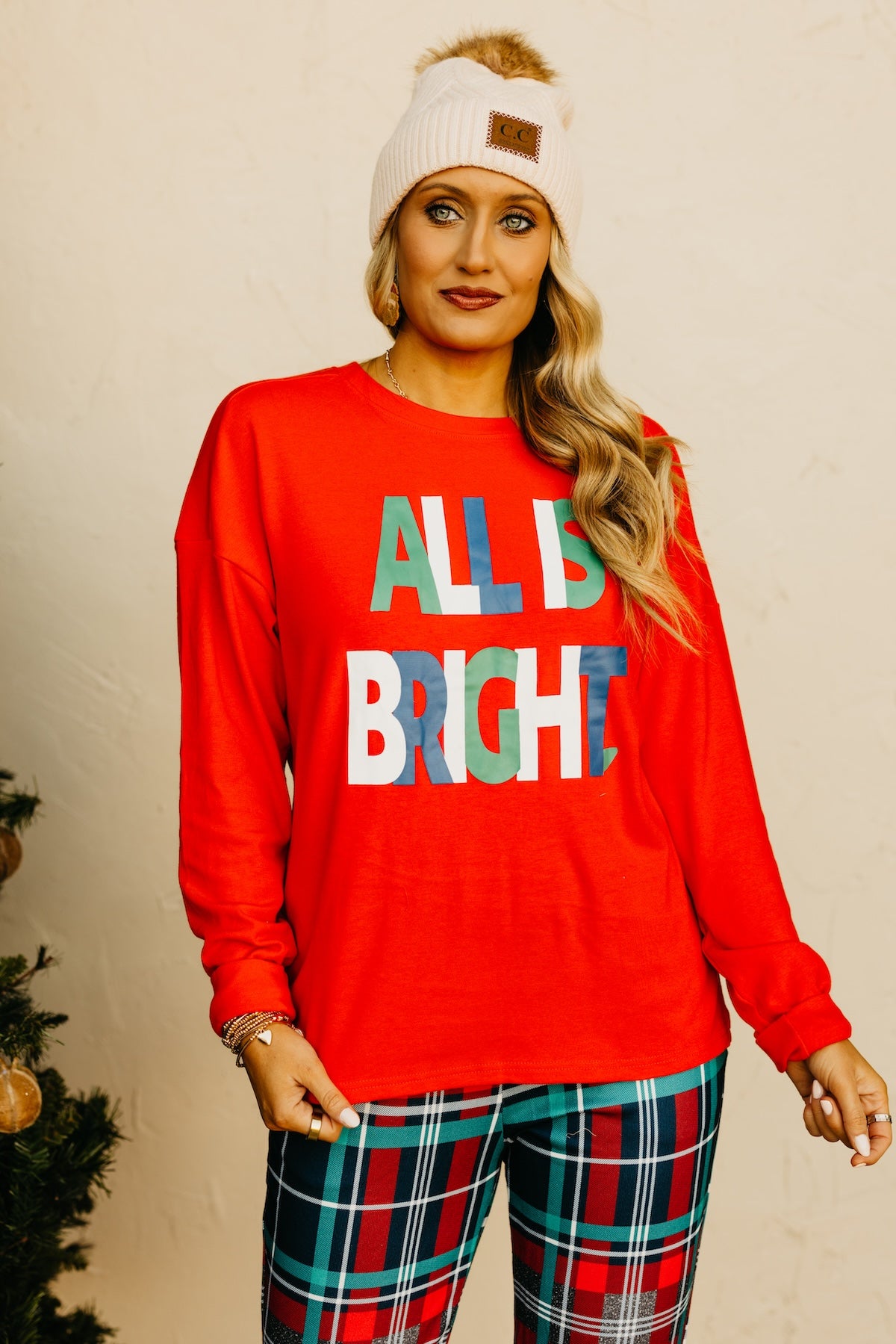 The All Is Bright Plaid Pajama Set