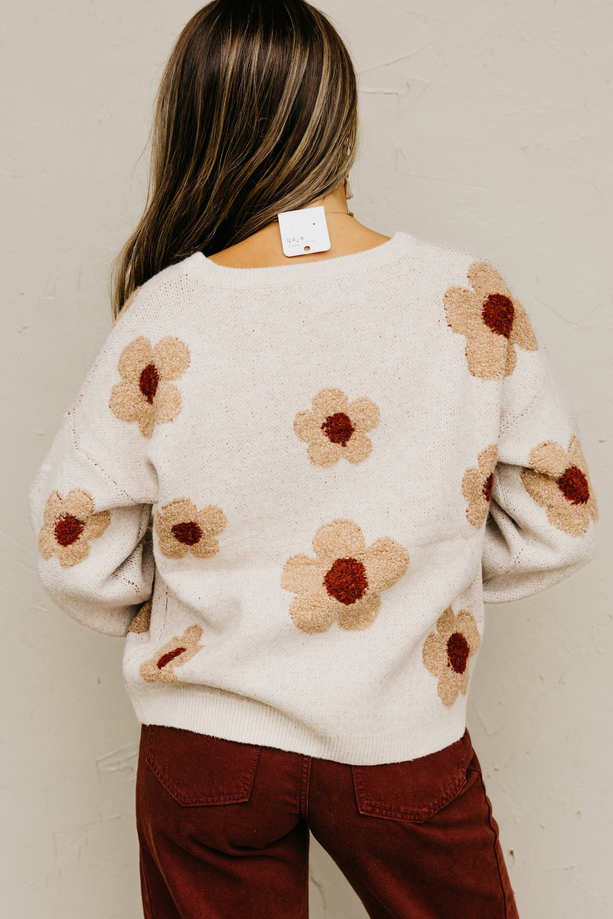 The Roselyn Raised Floral Sweater