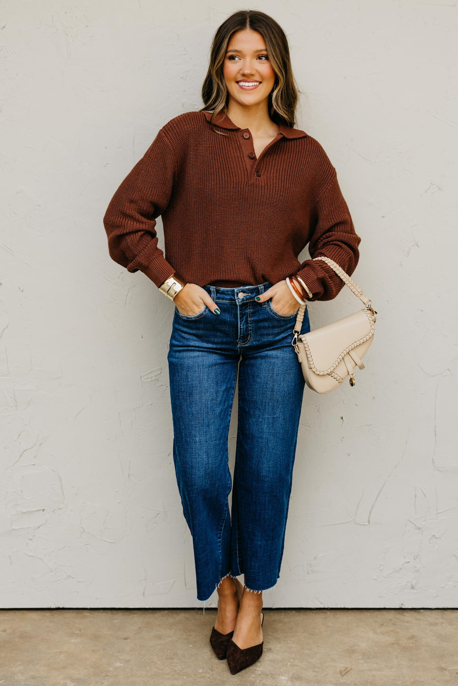 The Houston Collared Button Sweater