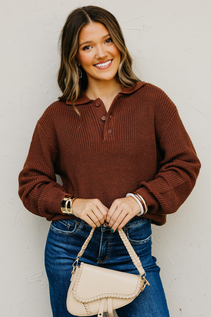 The Houston Collared Button Sweater