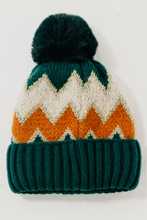 The Lorelei Chevron Pom Beanie