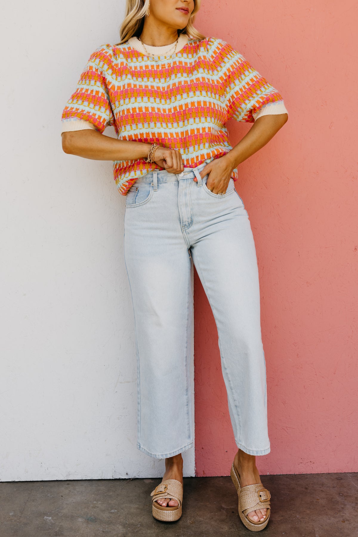 The Thea Adjustable Waist Crop Denim