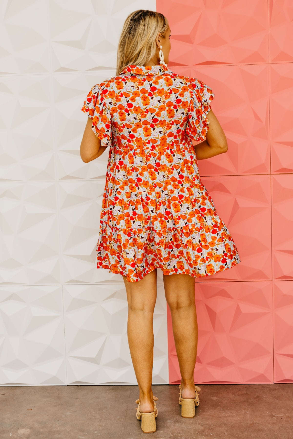 The Aniyah Ruffle Sleeve Mini Dress
