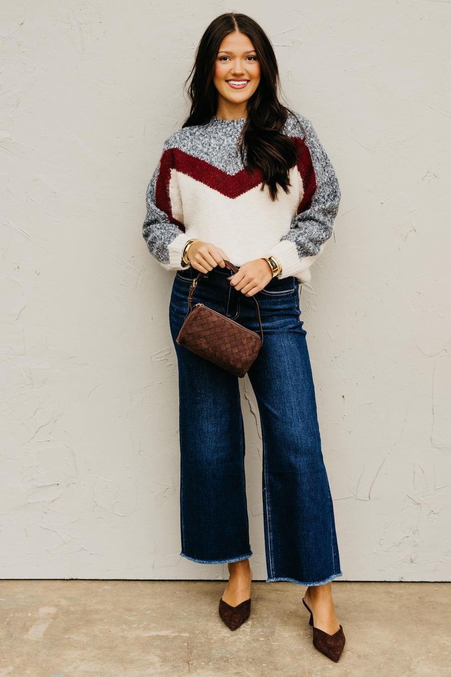 The Lana Aspen Chevron Colorblock Sweater