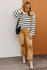 The Kylen Striped Loose Sleeve Sweater