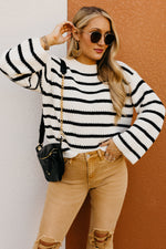 The Kylen Striped Loose Sleeve Sweater