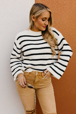 The Kylen Striped Loose Sleeve Sweater