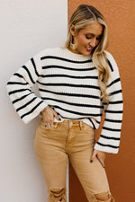 The Kylen Striped Loose Sleeve Sweater