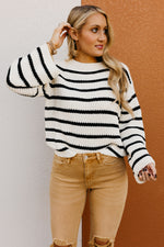 The Kylen Striped Loose Sleeve Sweater