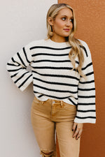 The Kylen Striped Loose Sleeve Sweater
