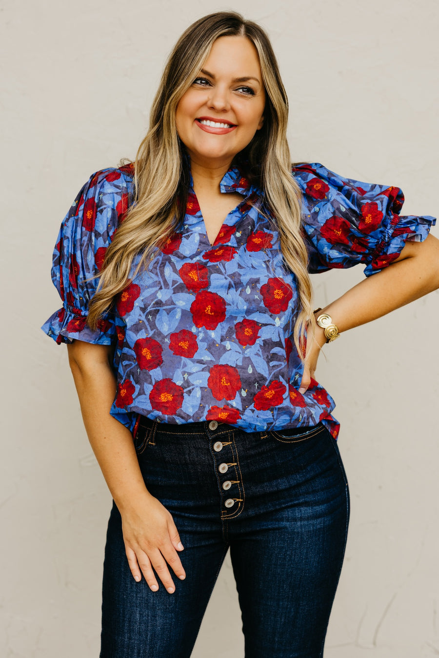 The Marissa Woven Floral Top