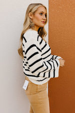 The Kylen Striped Loose Sleeve Sweater