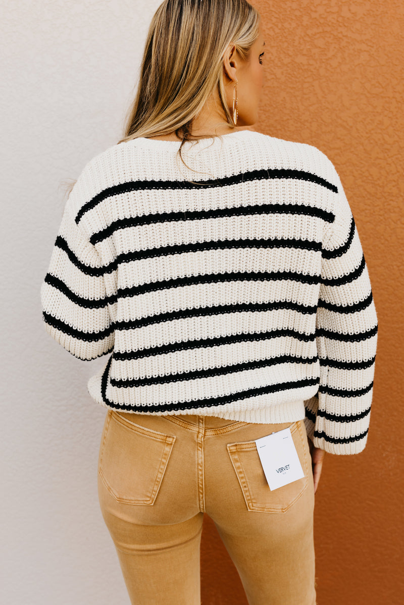 The Kylen Striped Loose Sleeve Sweater