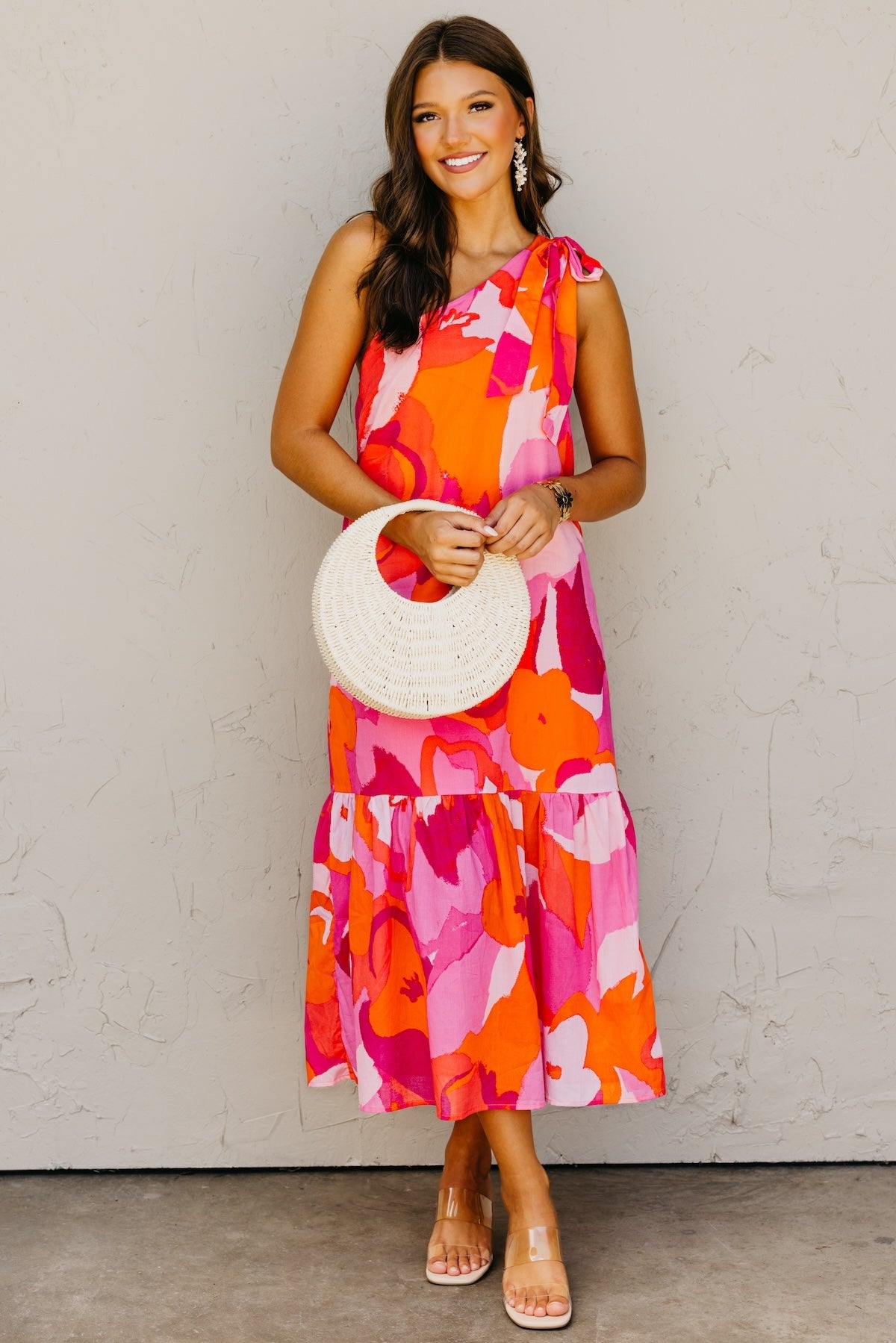 The Merim One Shoulder Midi Dress