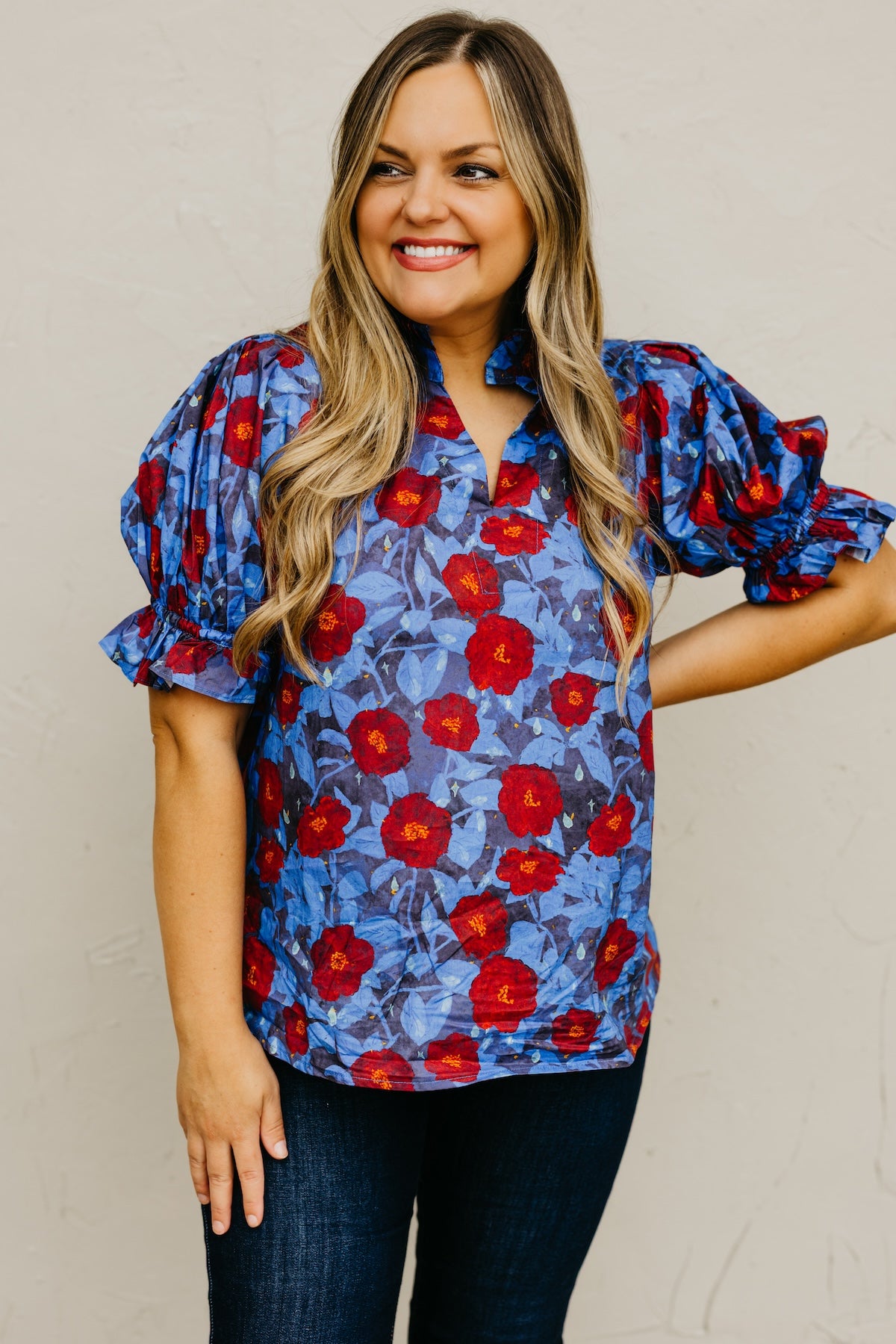 The Marissa Woven Floral Top