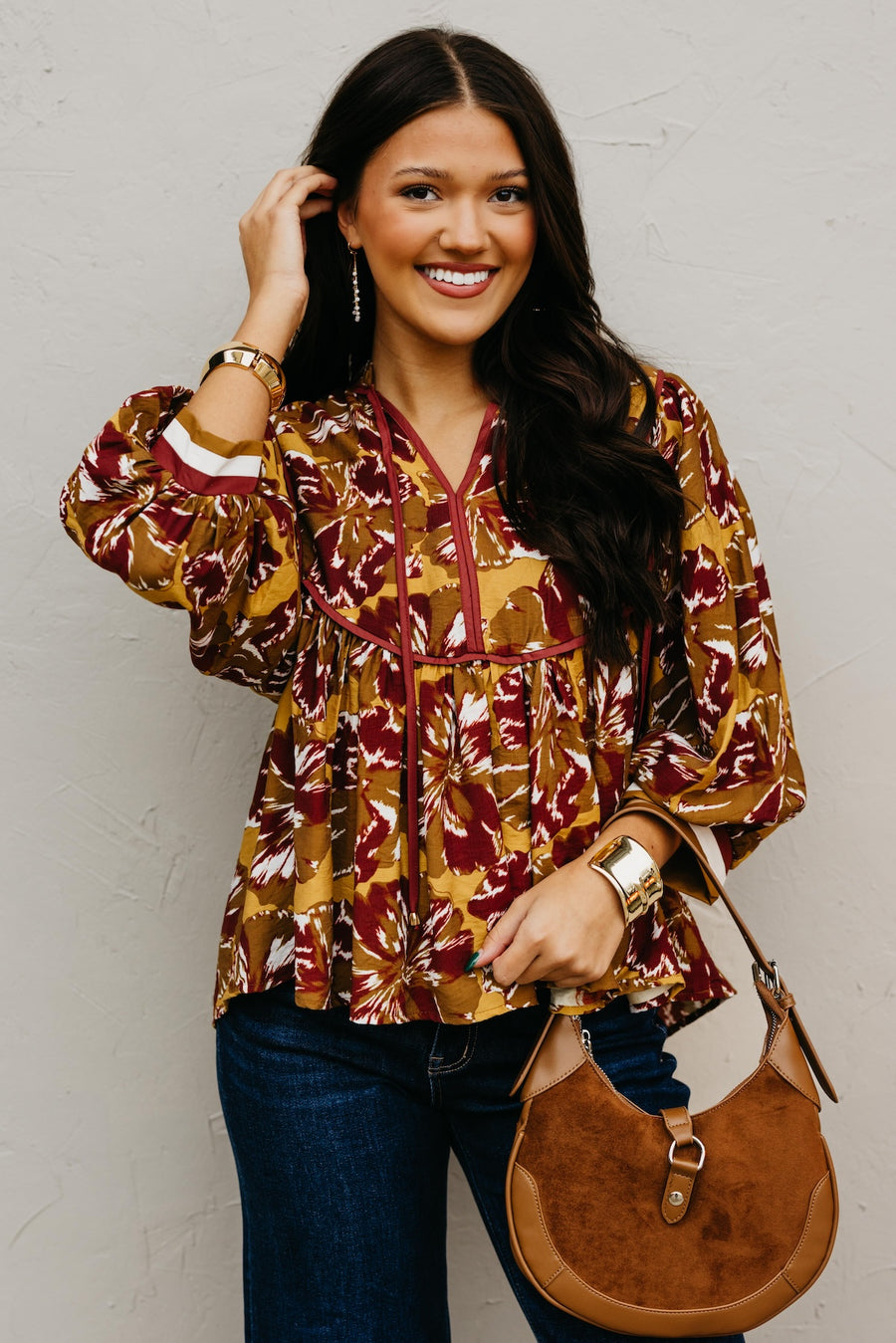 The Amber Floral Babydoll Top