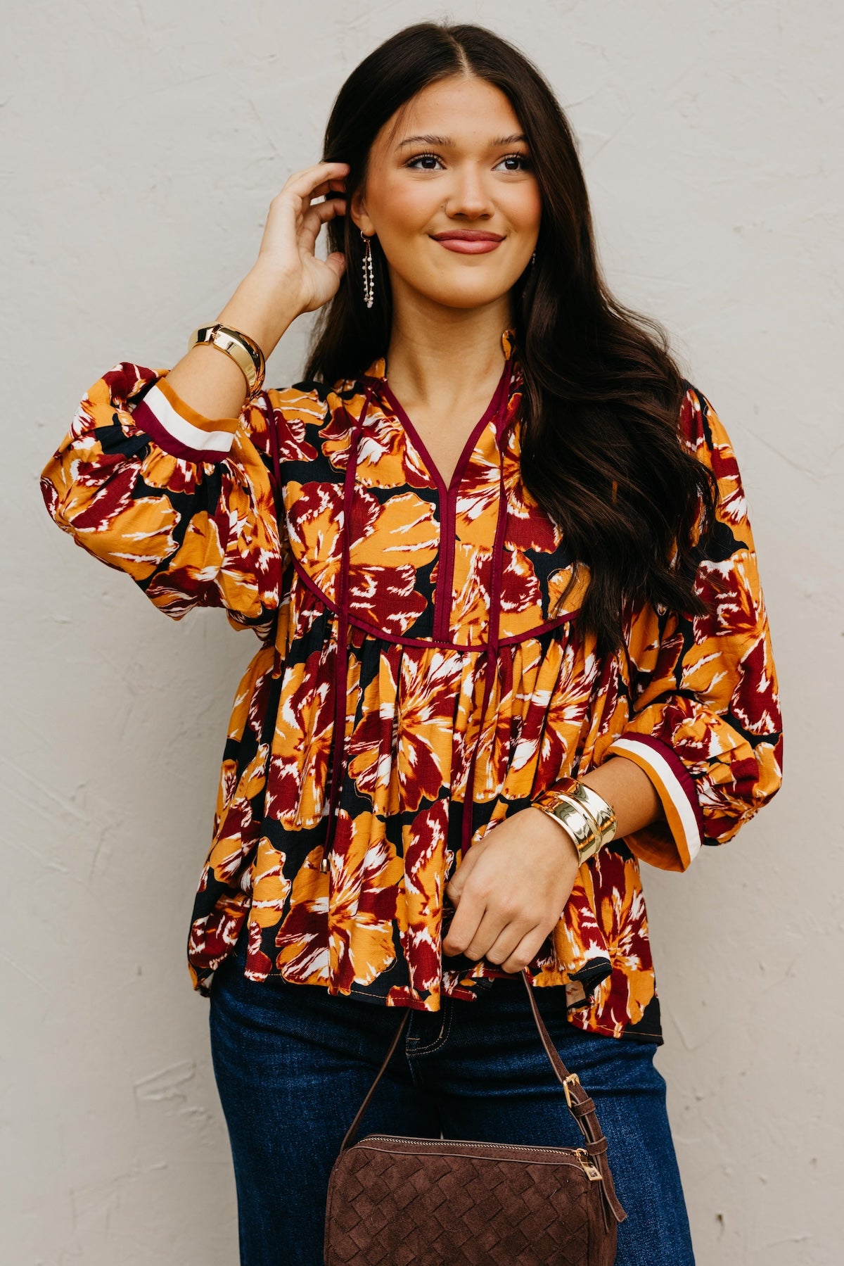 The Amber Floral Babydoll Top