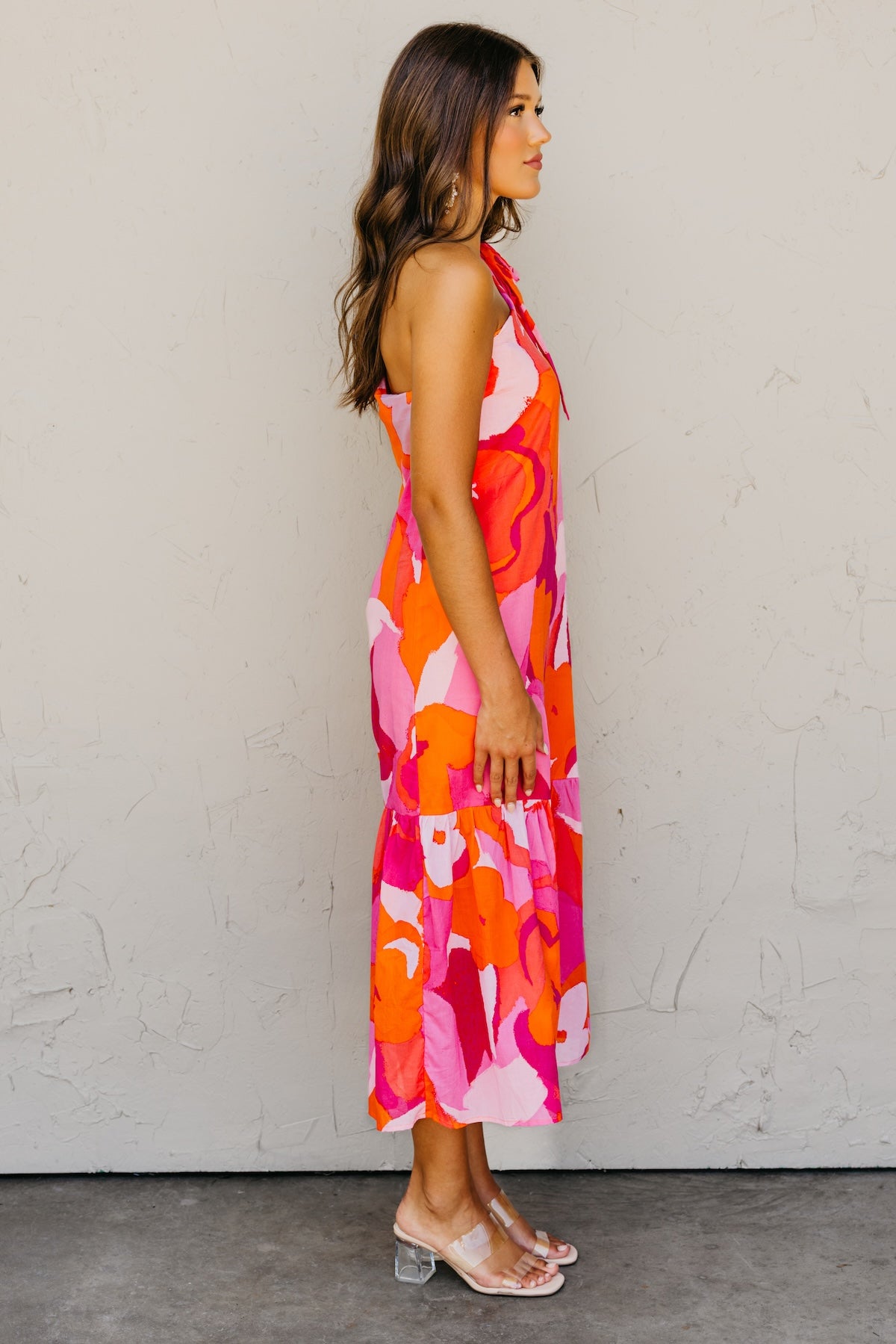 The Merim One Shoulder Midi Dress