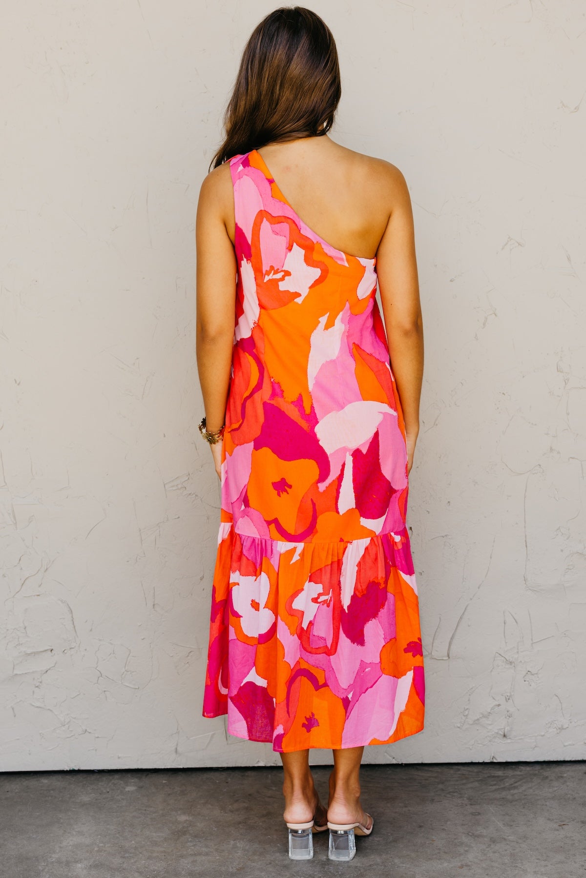 The Merim One Shoulder Midi Dress