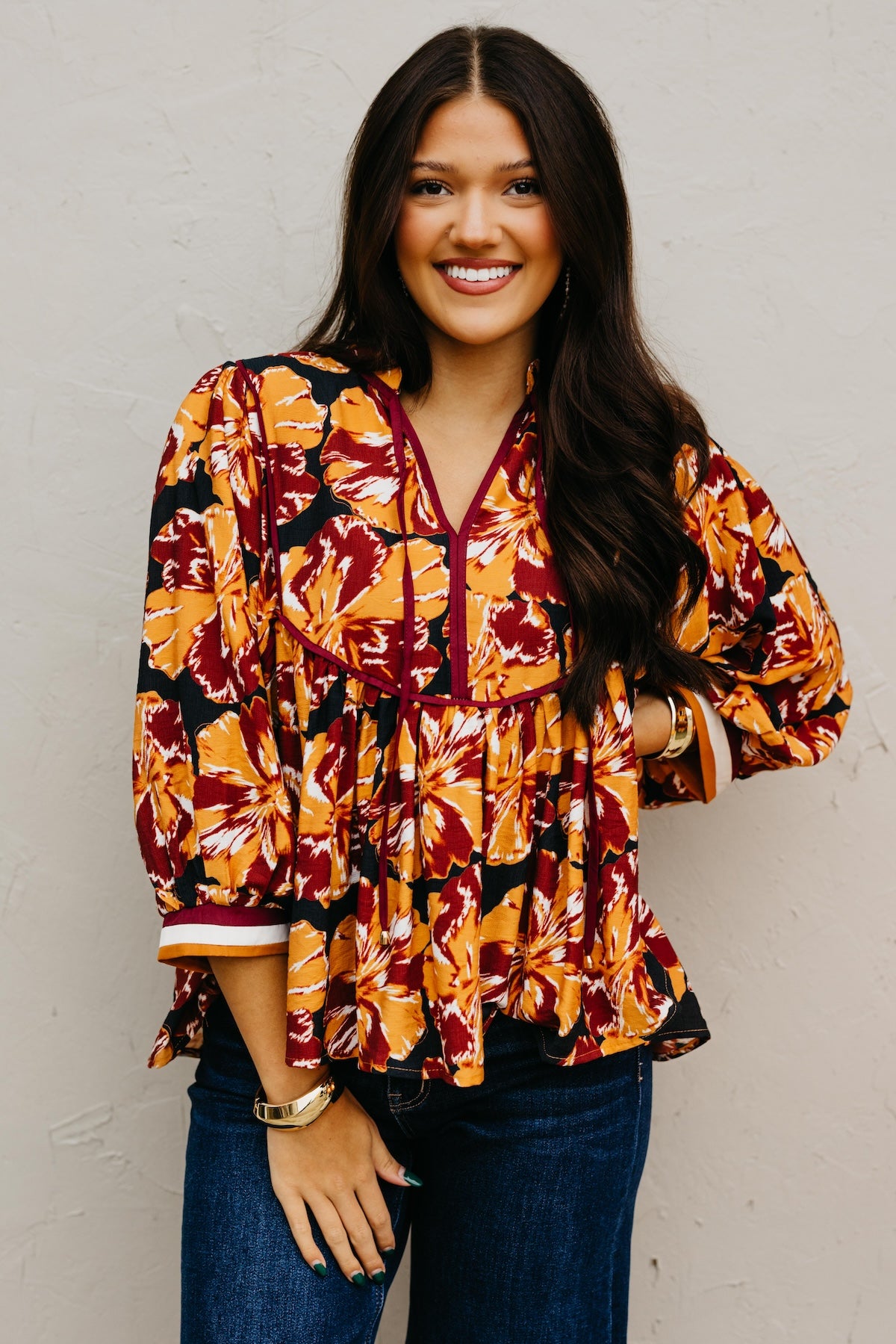 The Amber Floral Babydoll Top