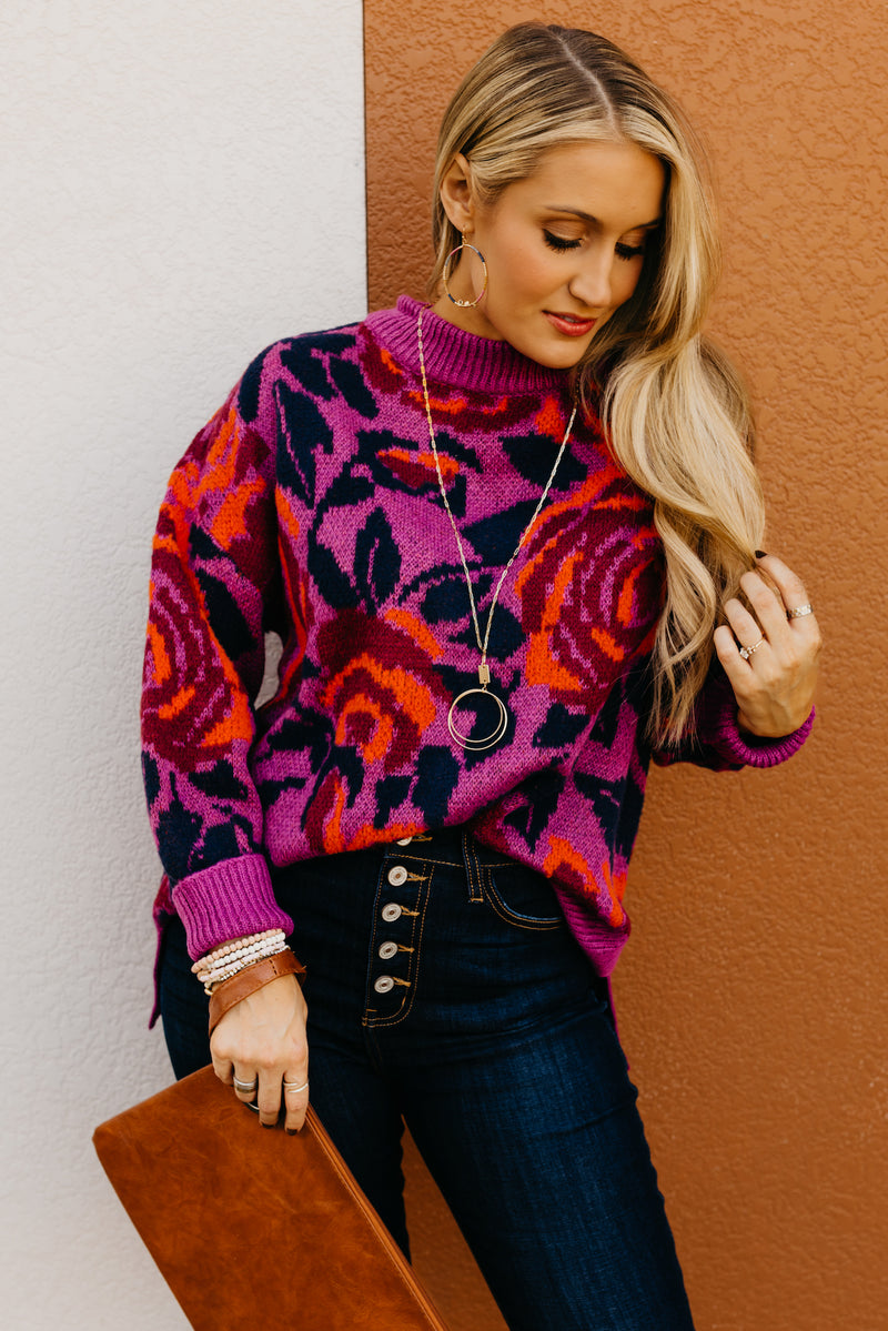 The Aryanna Floral Sweater