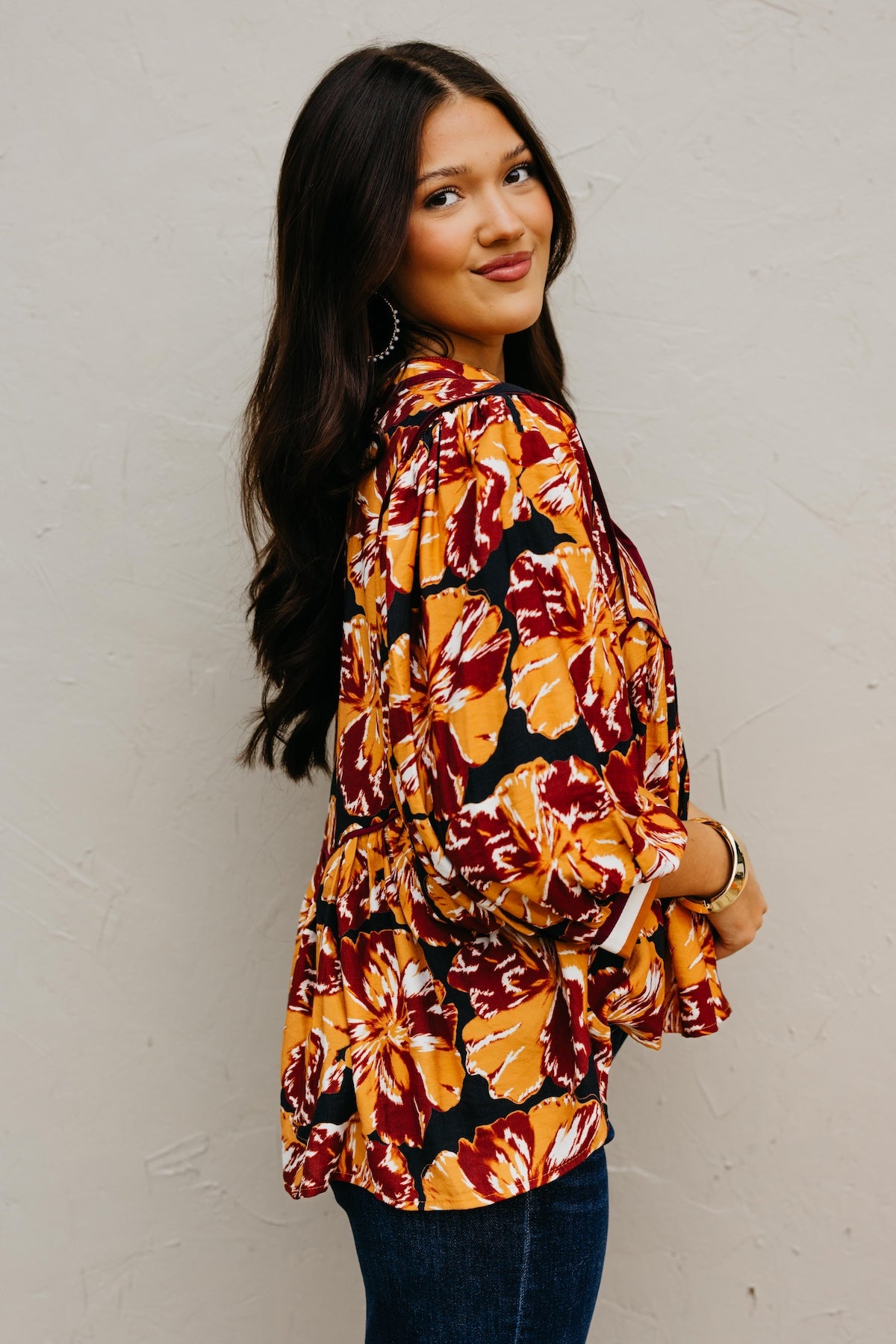 The Amber Floral Babydoll Top