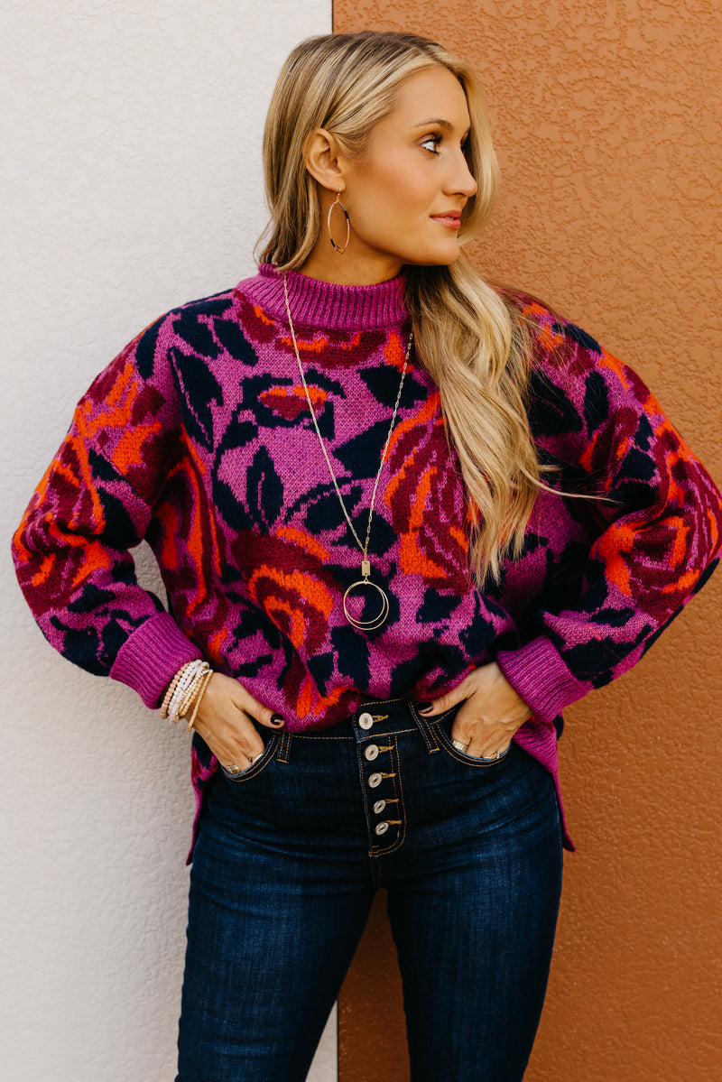 The Aryanna Floral Sweater