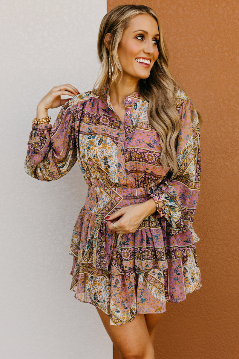 The Dulce Paisley Print Mini Dress