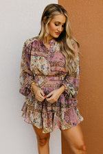 The Dulce Paisley Print Mini Dress