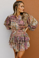 The Dulce Paisley Print Mini Dress