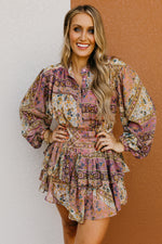 The Dulce Paisley Print Mini Dress