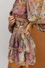 The Dulce Paisley Print Mini Dress