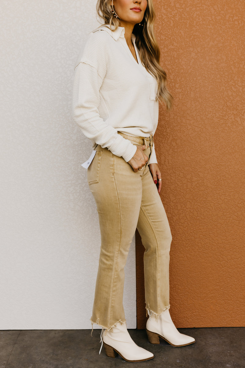 Vervet Denim | The Bella High Rise Crop Flare Jeans