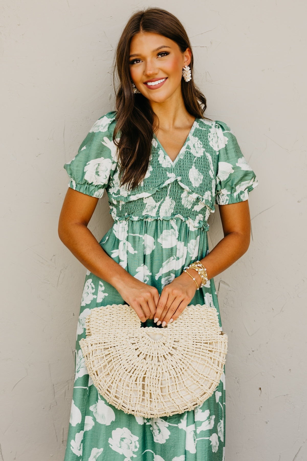 The Daniella Floral Smocked Maxi Dress