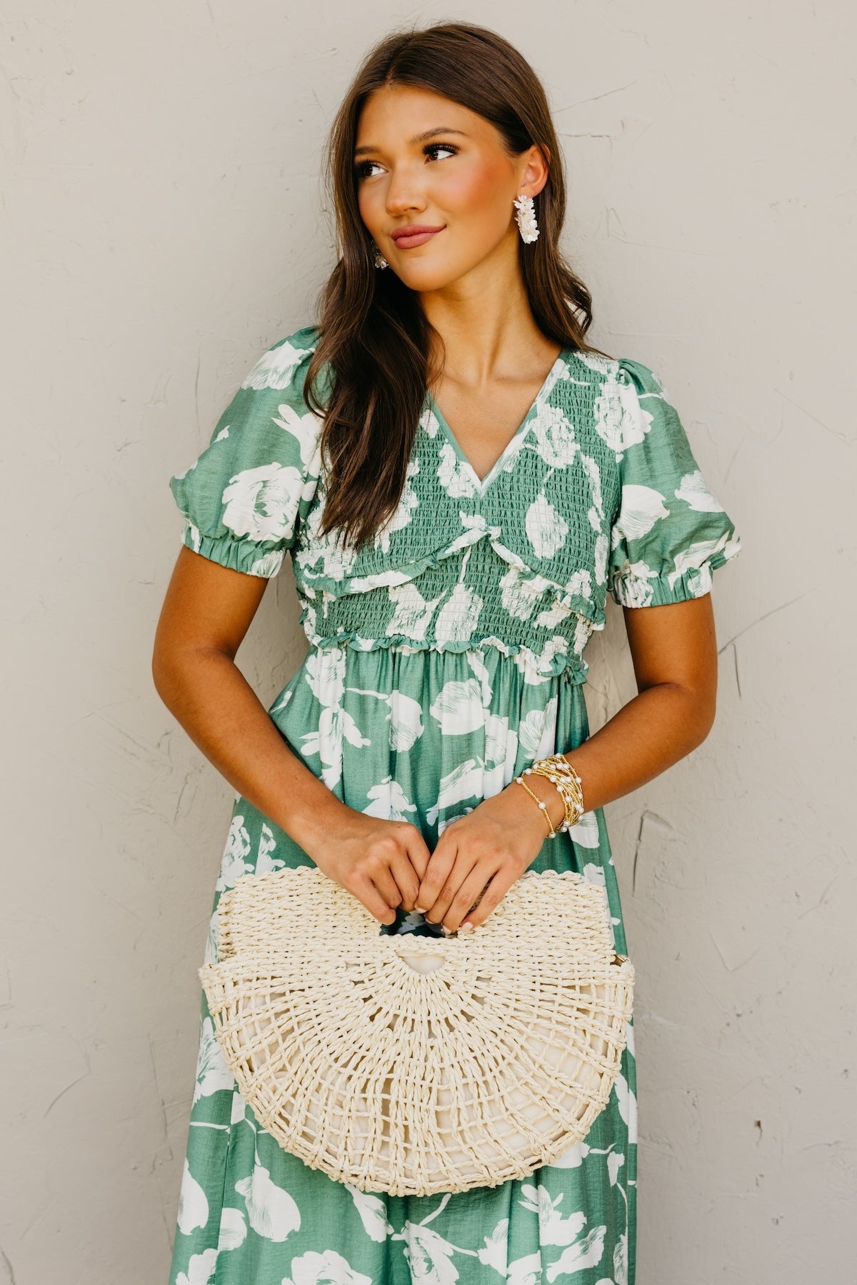 The Daniella Floral Smocked Maxi Dress