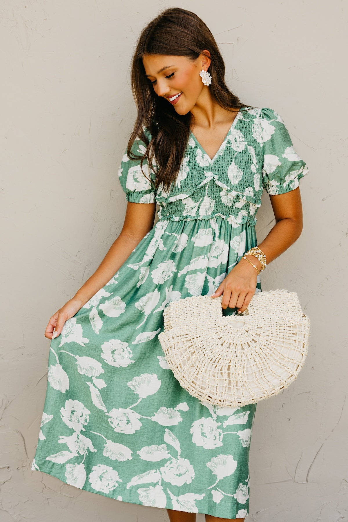 The Daniella Floral Smocked Maxi Dress
