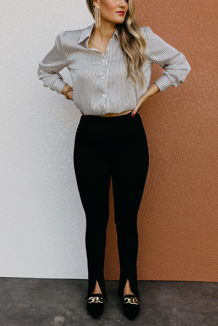 The Yareli Zippered Ankle Ponte Knit Pants  - FINAL SALE