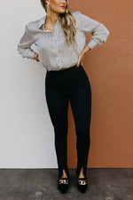 The Yareli Zippered Ankle Ponte Knit Pants