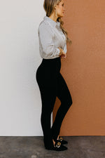 The Yareli Zippered Ankle Ponte Knit Pants