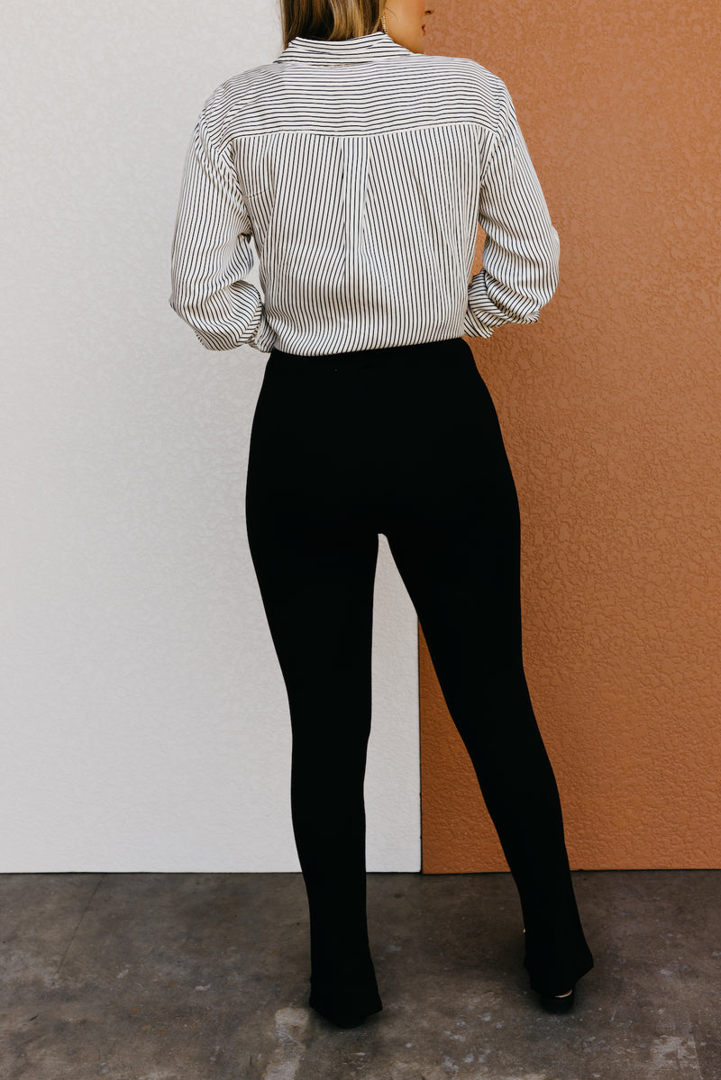 The Yareli Zippered Ankle Ponte Knit Pants
