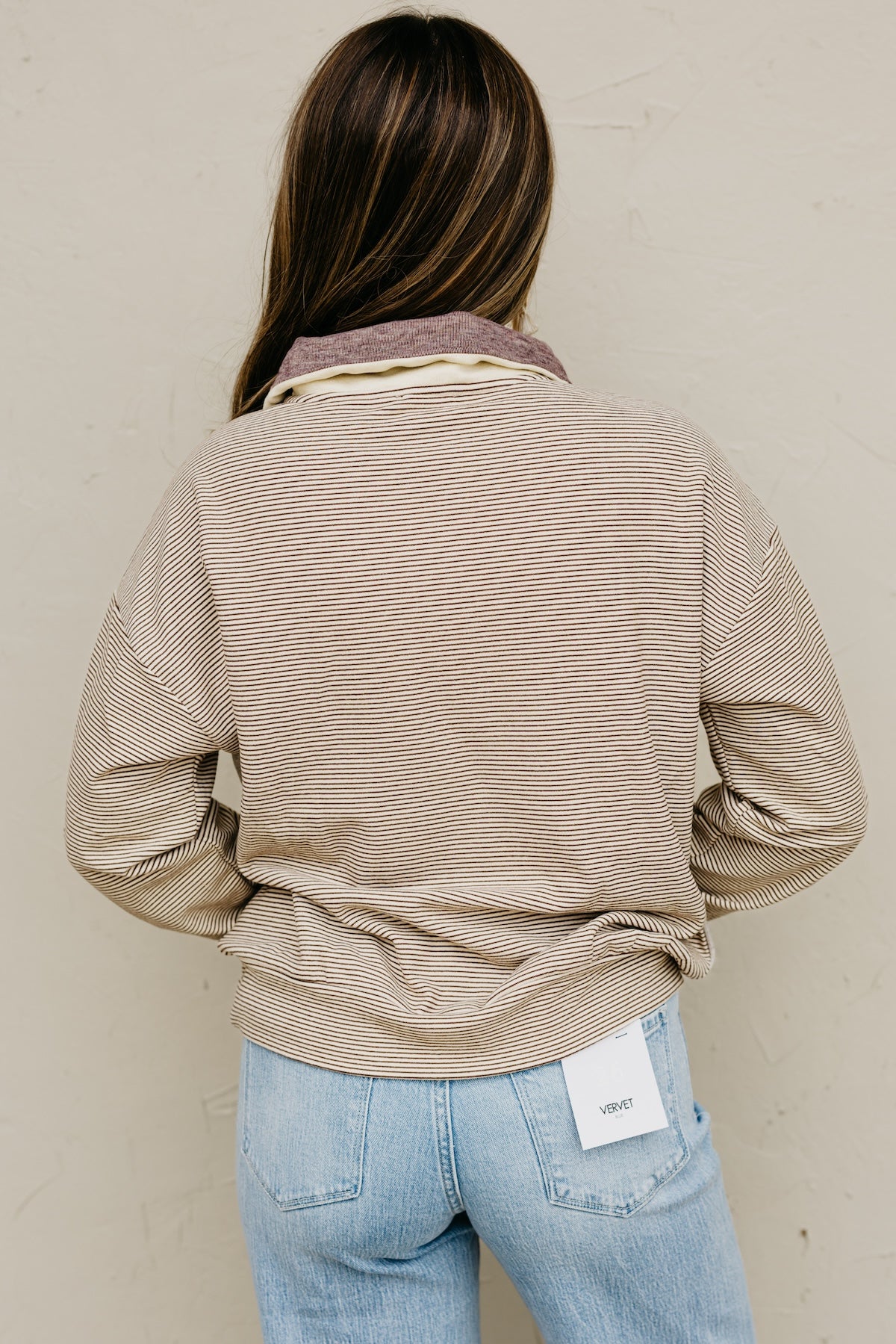 The Byron Brushed Mixed Pullover Sweatshirt