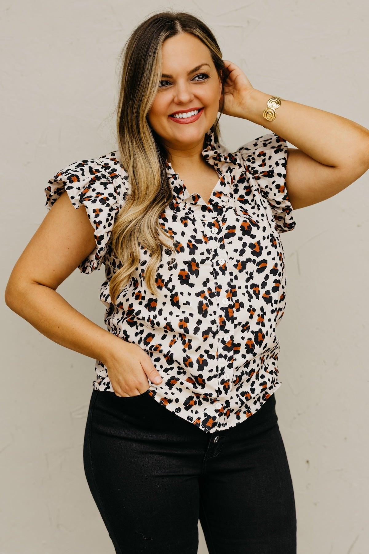 The Aurora Printed Button Front Shirt