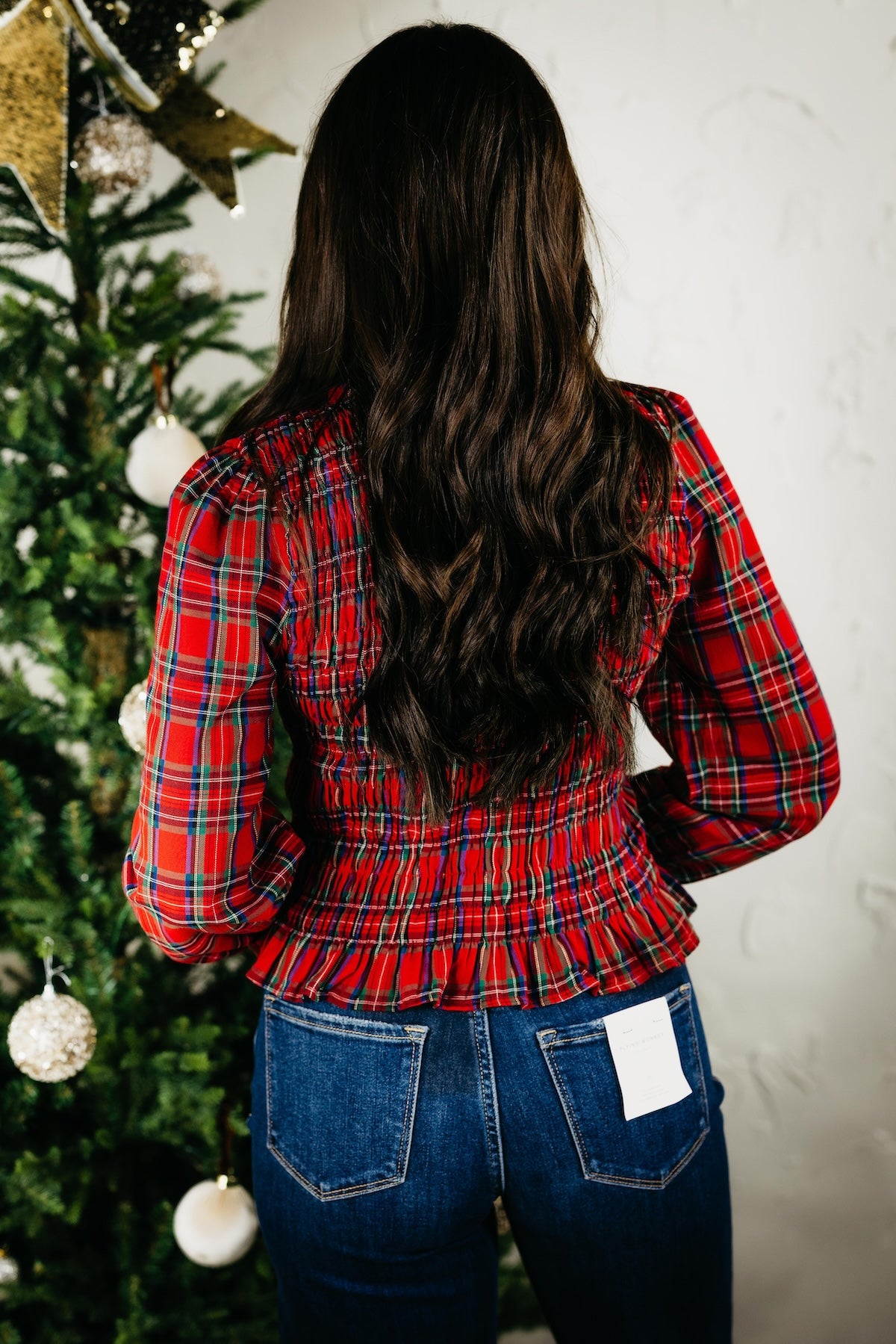 The Mimi Smocked Tartan Top