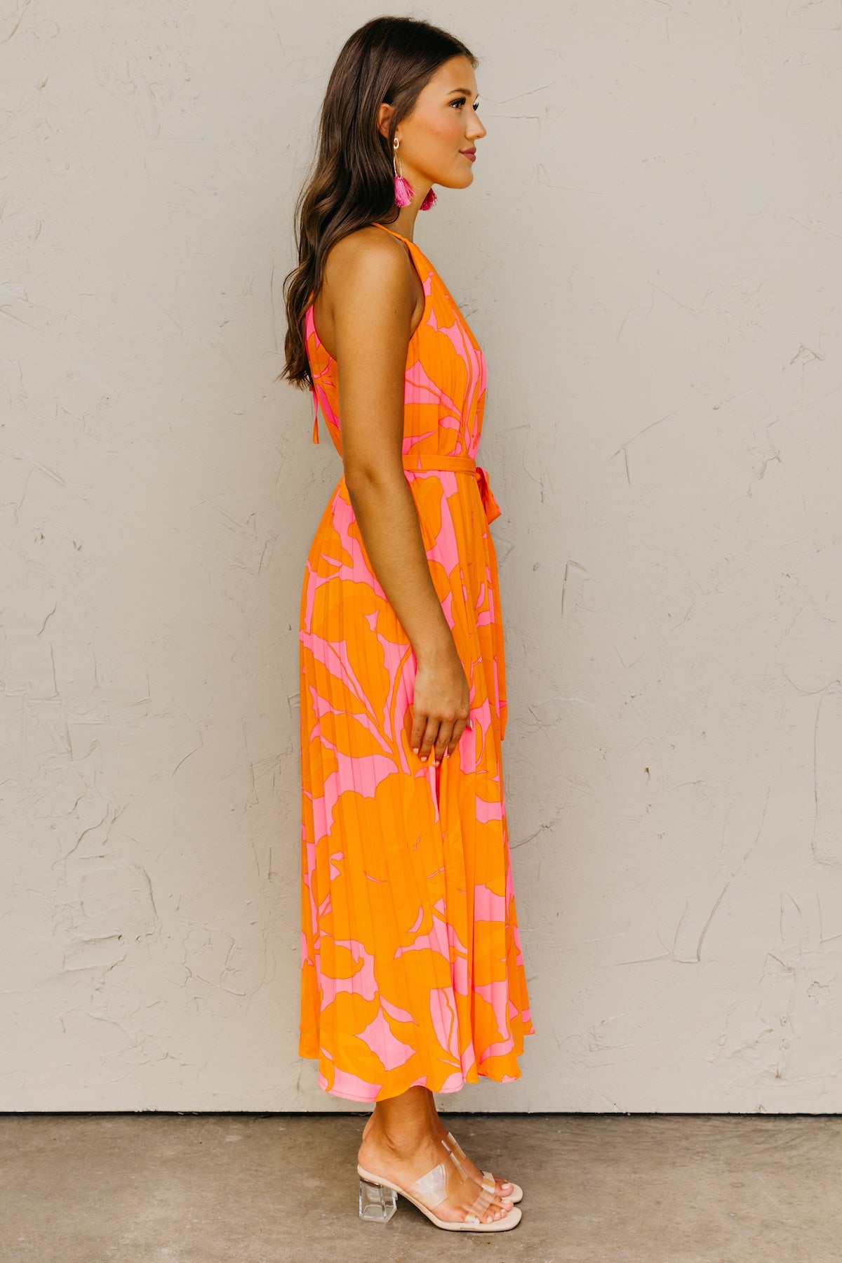 The Mexia Floral Pleated Midi Dress