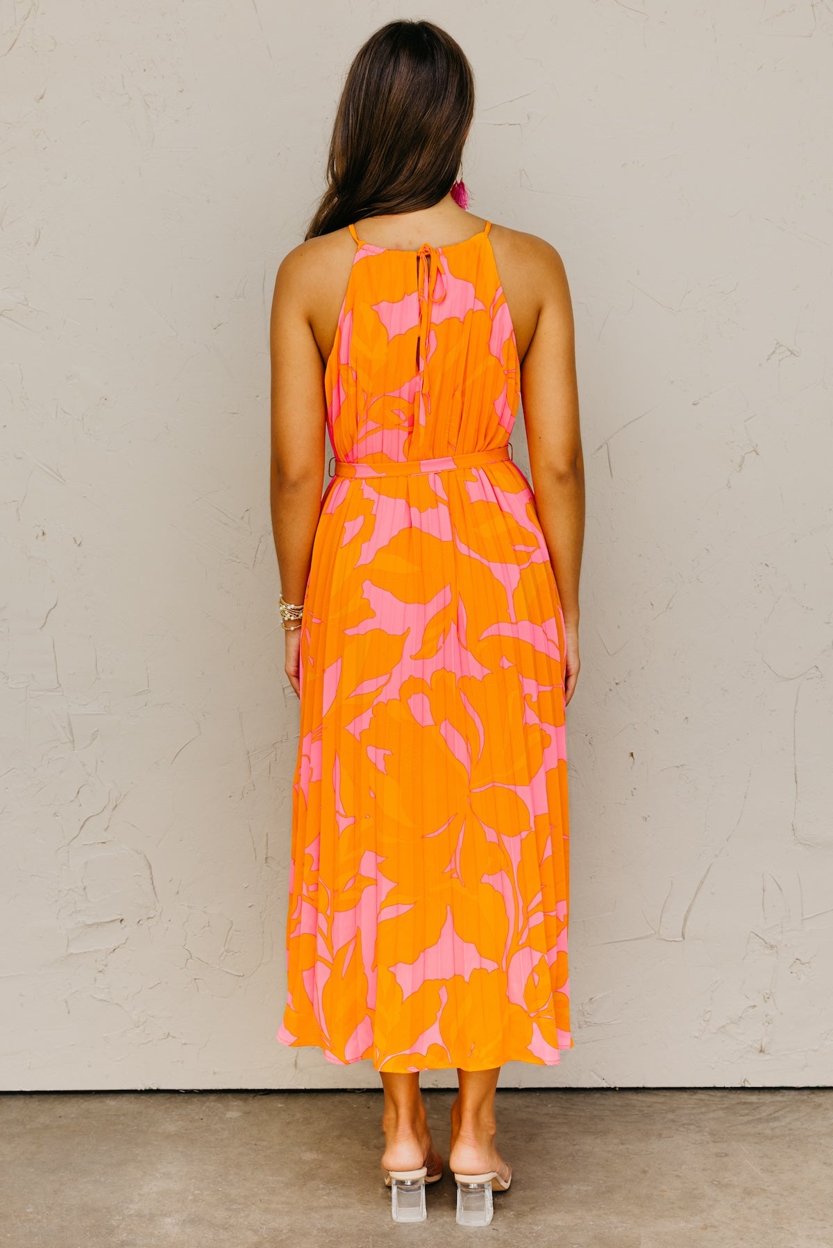 The Mexia Floral Pleated Midi Dress