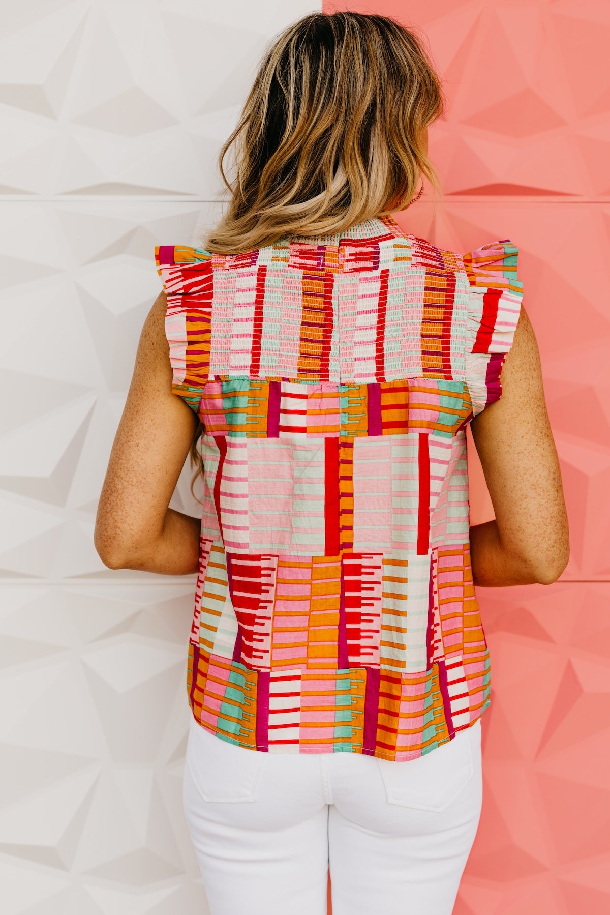 The Ariyah Mock Neck Smocked Top