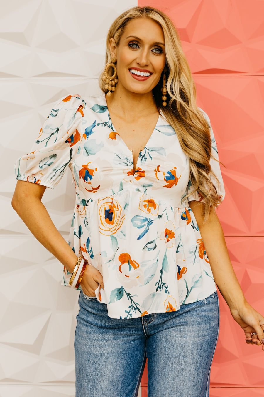 The Daxton Floral Puff Sleeve Blouse