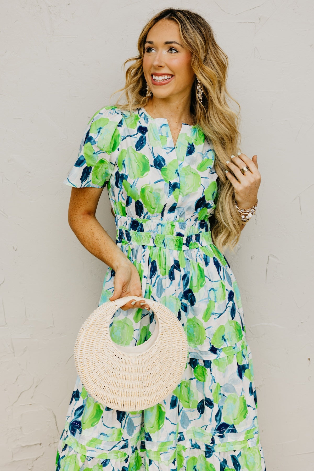 The Forrest Pintuck Floral Maxi Dress