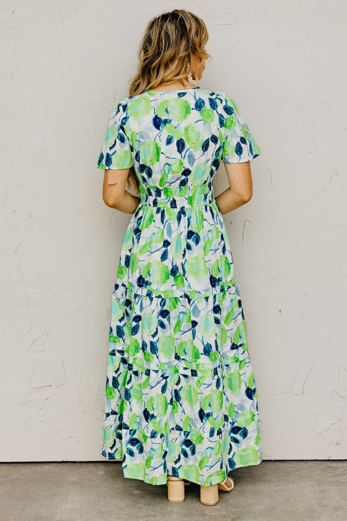 The Forrest Pintuck Floral Maxi Dress